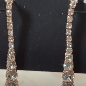 Saks Fifth Avenue Gold and Silver Earrings with Sparkling Design